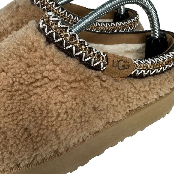 UGG Tazz Maxi Curly Genuine Shearling Platform Slipper Size 10 - Picture 6 of 10